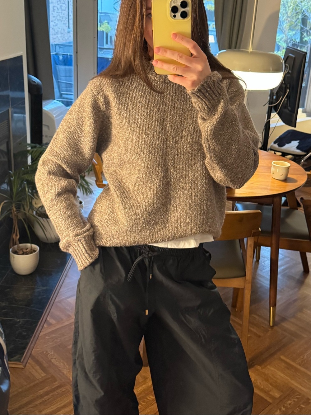 Zara speckled brown sweater